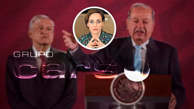 Lilly Téllez, AMLO y Carlos Slim