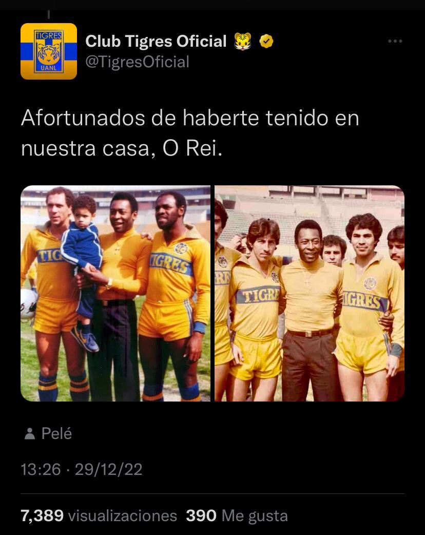 Pelé en el Estado Universitario con Tigres.