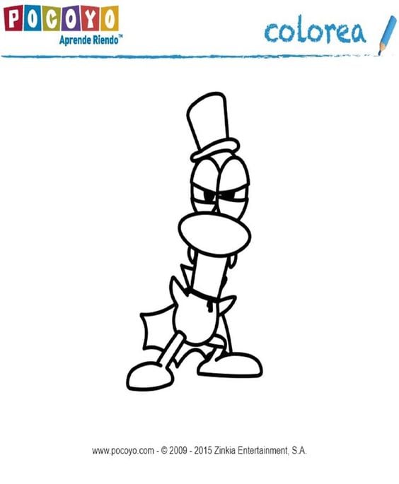 Dibujos de Pocoyó Halloween para colorear