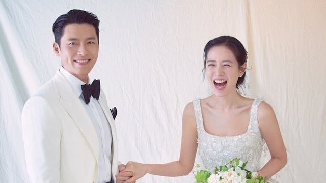 Hyun Bin y Son Ye Jin en su boda