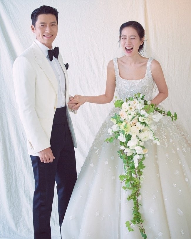 Hyun Bin y Son Ye Jin en su boda
