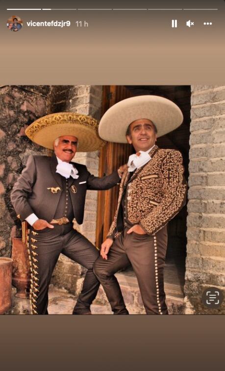 Captura de pantalla de historia de Instagram de @vicentefdzjr9