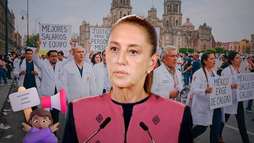 Sheinbaum niega protestas de médicos en México pese a movilizaciones en estados