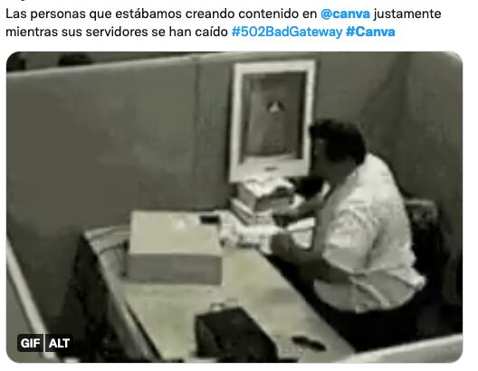 Meme de la caída de Canva.