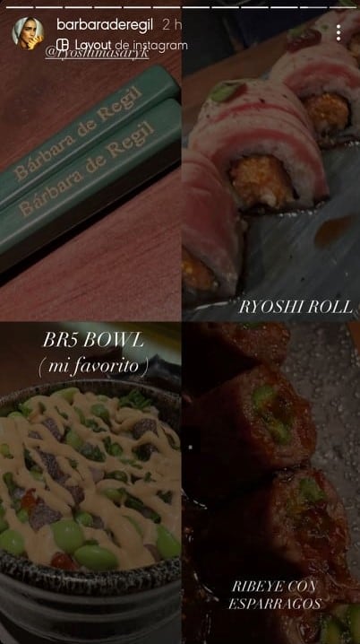 Bárbara de Regil asiste a comer sushi tras ataque.