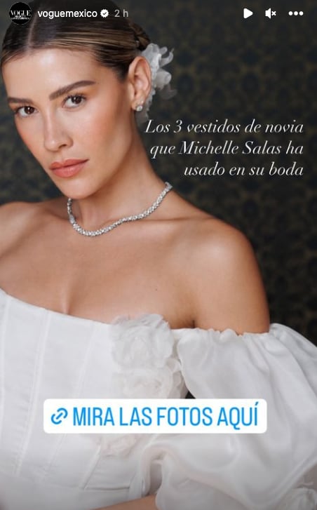 Michelle Salas lucirá 3 vestidos de novia