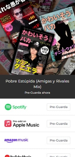 Pre-save de remix de "Pobre Estúpida (Amigas y Rivales mix)".