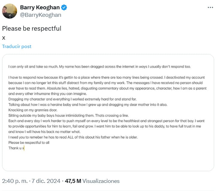 Barry Keoghan abandona las redes sociales y comparte que ha sido duramente atacado