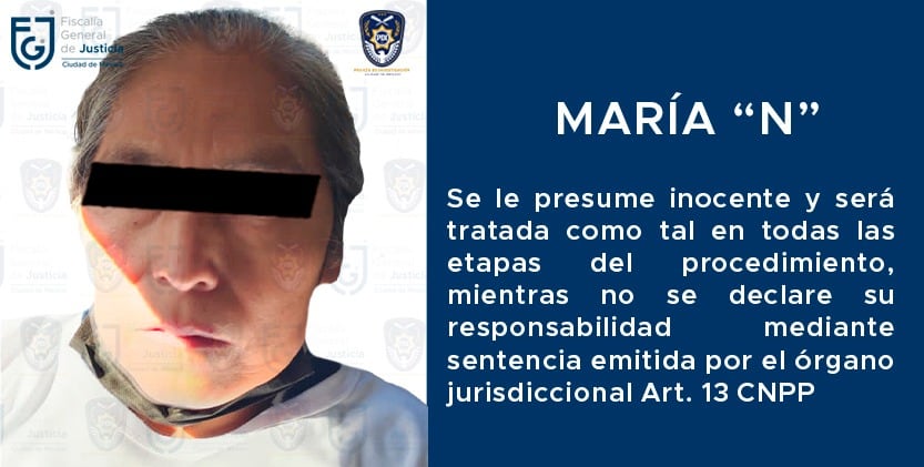 María "N" fue detenida por el delito de homicidio