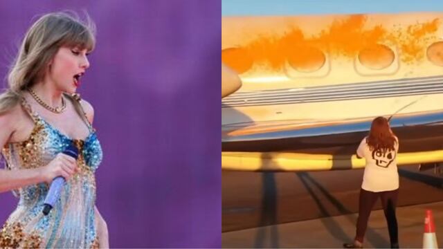 Activistas de Just Stop Oil intentan vandalizar el avión de Taylor Swift