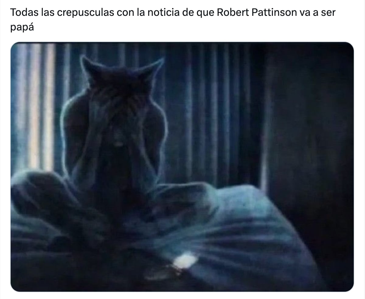 Meme por Suki Waterhouse confirmando su embarazo con Robert Pattinson