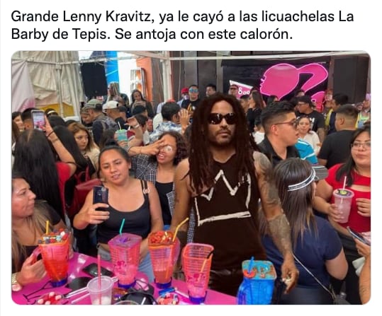 Meme de Lenny Kravitz en CDMX