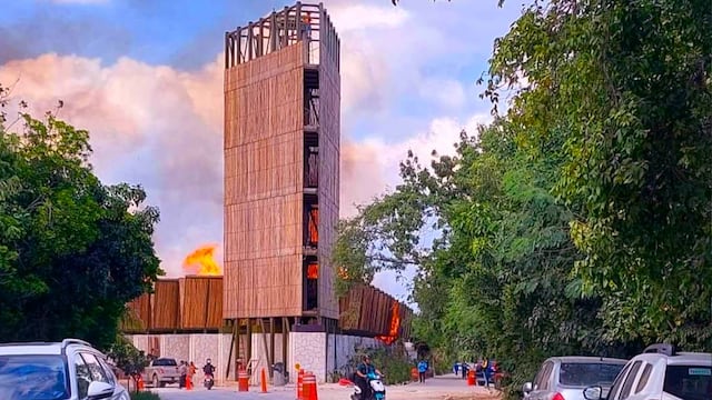 Incendio en el Parque del Jaguar en Tulum