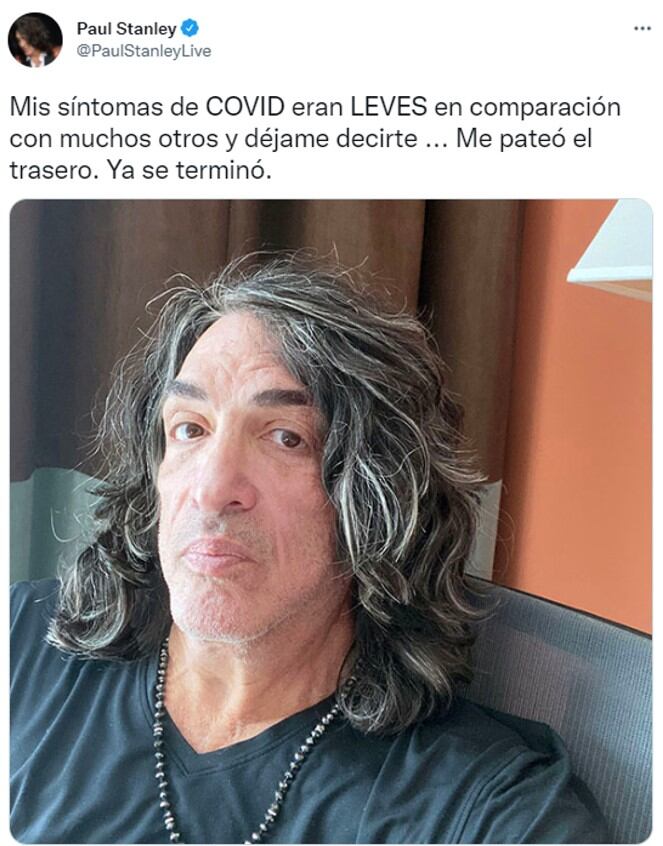 Publicación de Paul Stanley en Twitter