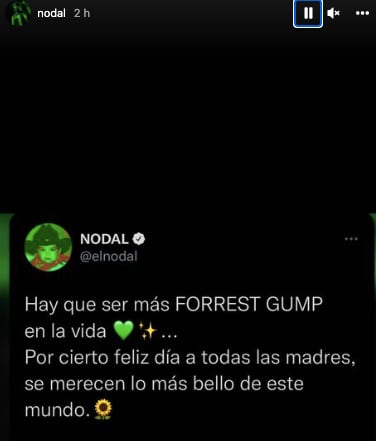 Christian Nodal felicita a las mamás