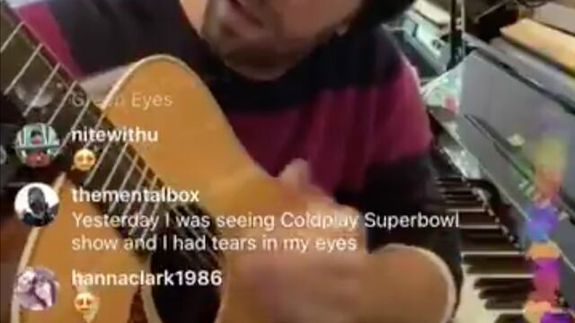 Chris Martin ofreció un concierto a través de su Instagram