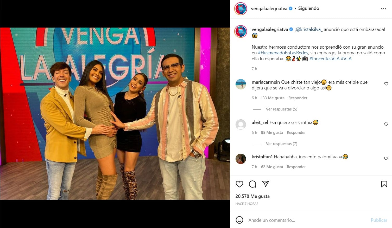 Kristal Silva anunció su embarazo