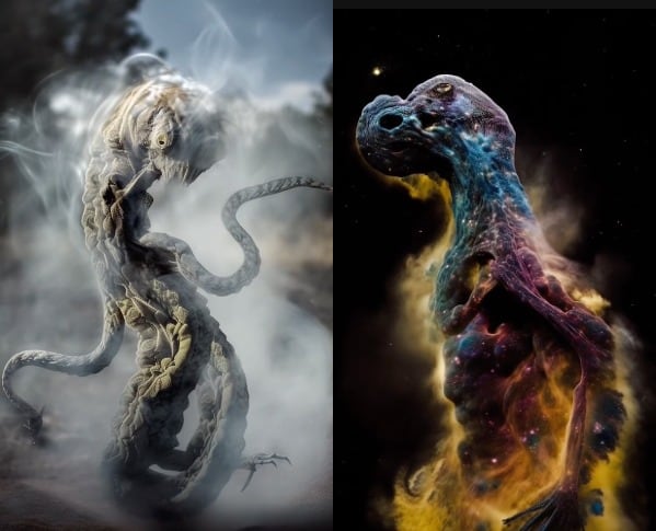 Criaturas alienígenas según inteligencia artificial