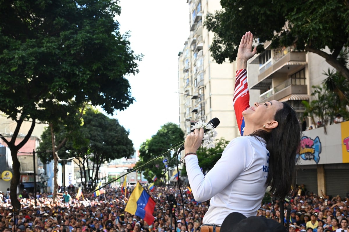 María Corina Machado, lideresa de la oposición en Venezuela es detenida en protesta contra Nicolás Maduro