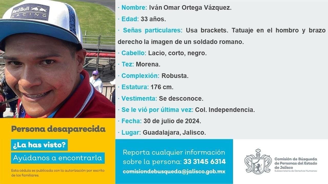 Iván Omar Ortega Vázquez fue secuestrado frente a su esposa en Guadalajara, Jalisco