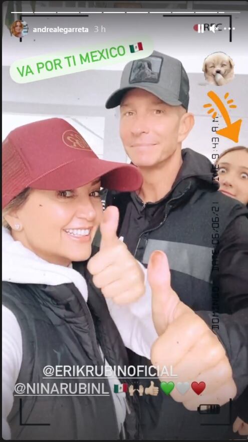 Andrea Legarreta y Erik Rubín ya votaron