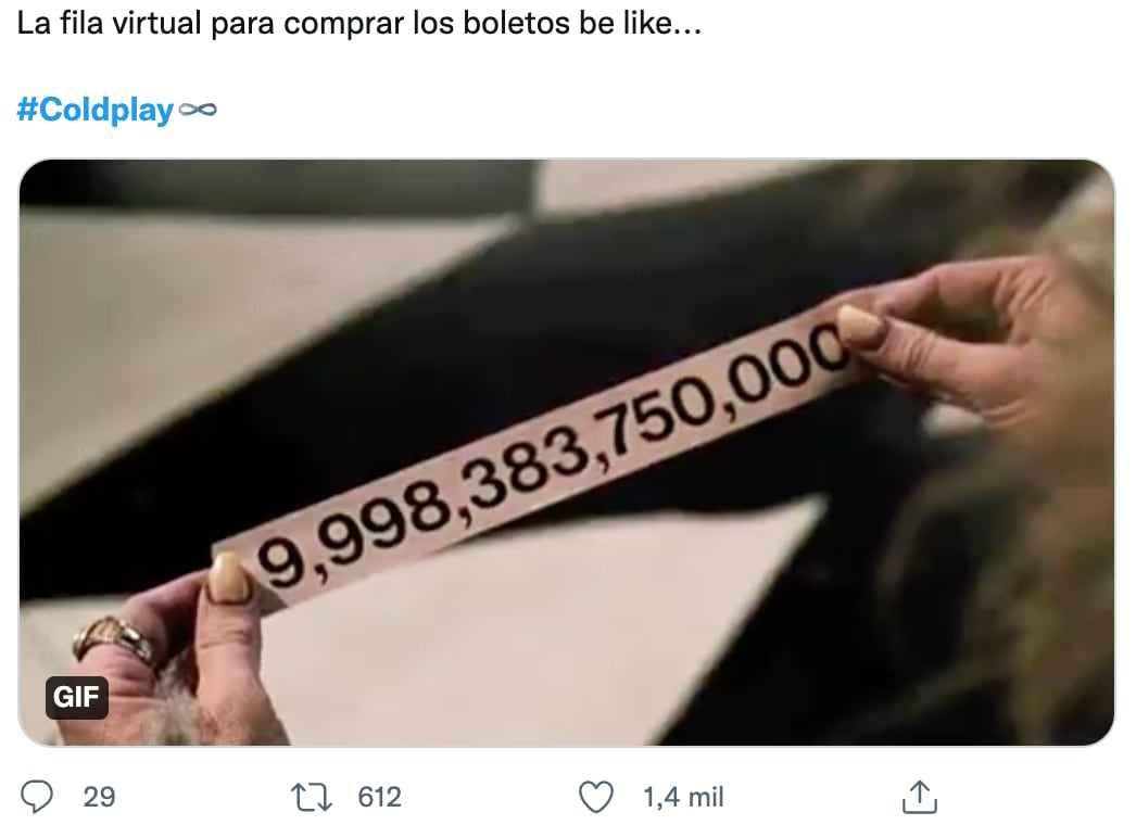 Memes sobre la venta de boletos para el concierto de Coldplay