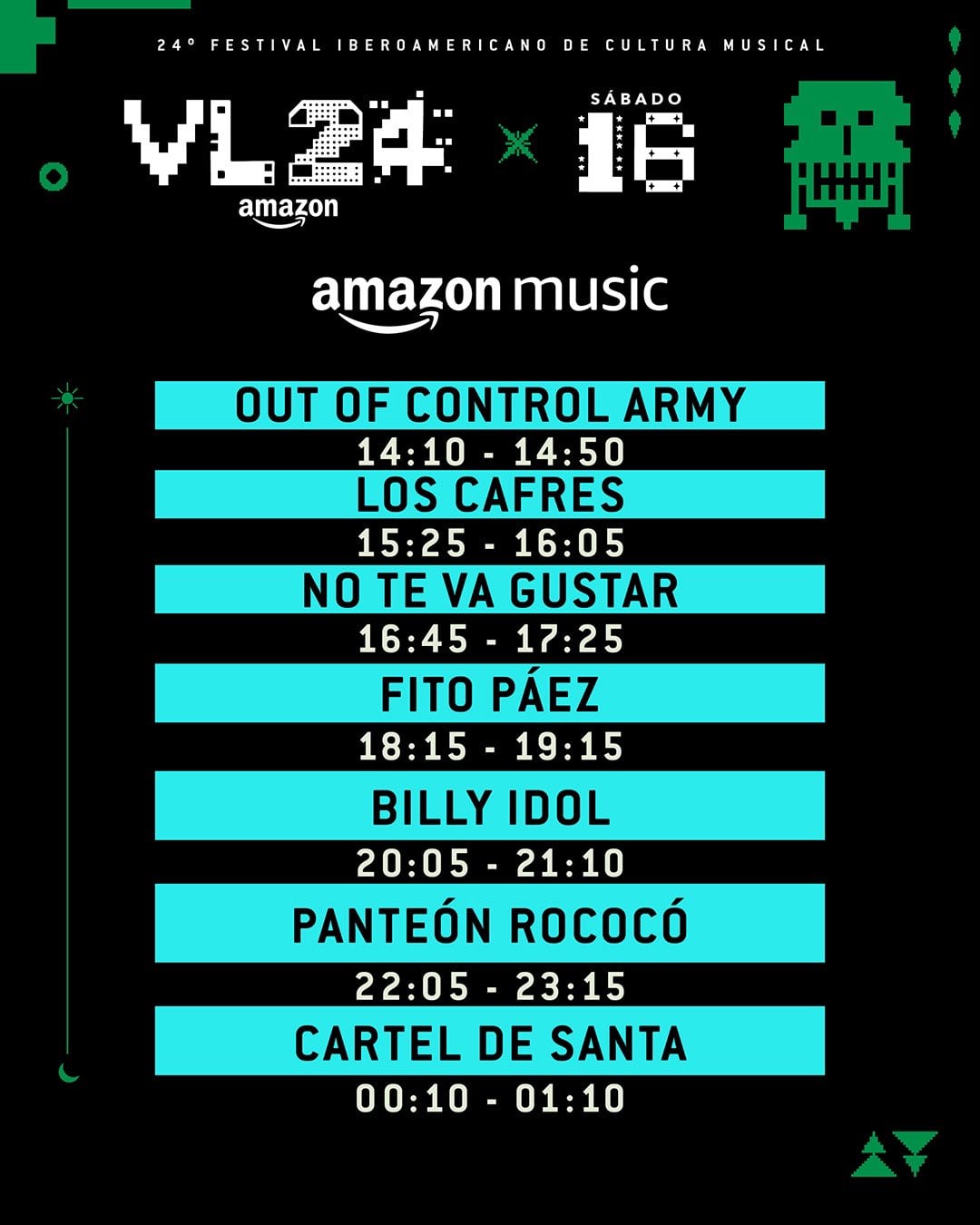 Vive Latino 2024: Artistas y horario para los escenarios Amazon Music, Amazon, Telcel, Little Caesars y Carpa Intolerante del 16 y 17 de marzo