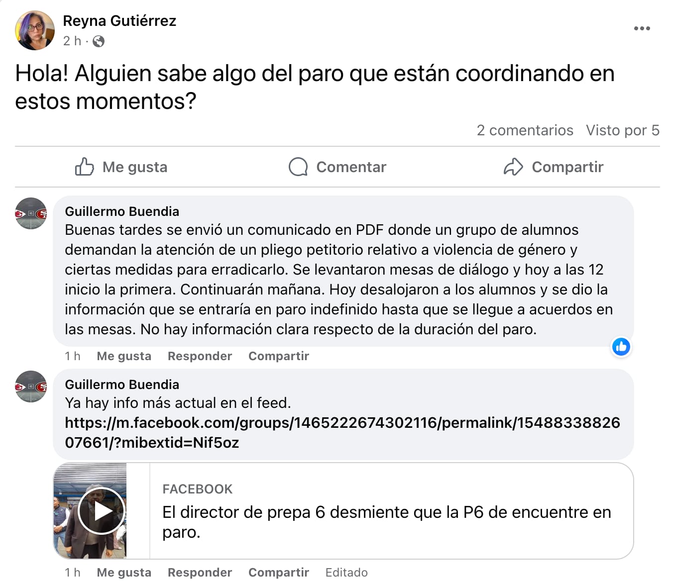 Prepa 6 de la UNAM también fue tomada este lunes 29 enero