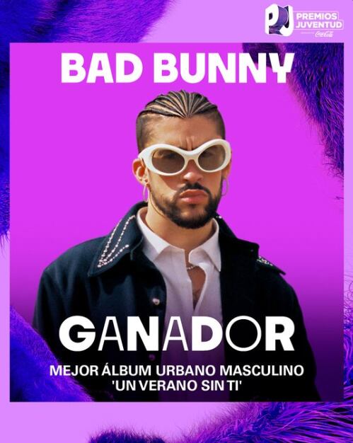 Bad Bunny gana en la categoría a Mejor Álbum Urbano Masculino