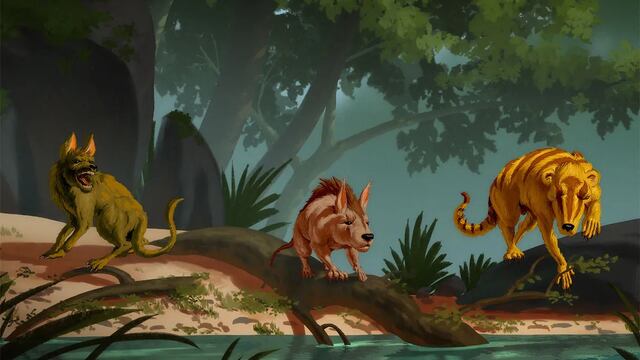 Mamíferos prehistóricos: Conacodon hettingeri', 'Miniconus jeanninae' y 'Beornus honeyi'.