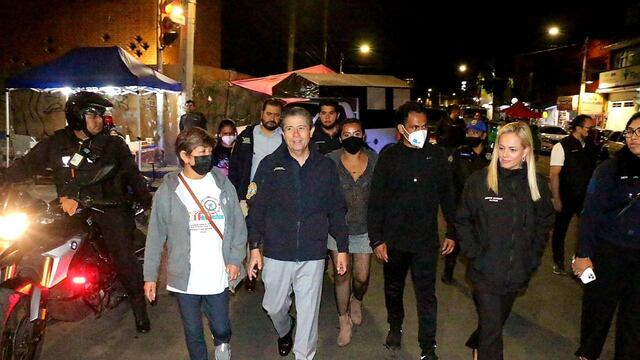 Alcalde Giovani Gutiérrez Aguilar en recorrido de seguridad