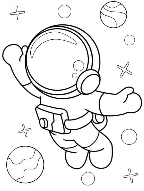 Dibujos de astronautas para colorear: 10 plantillas que puedes imprimir
