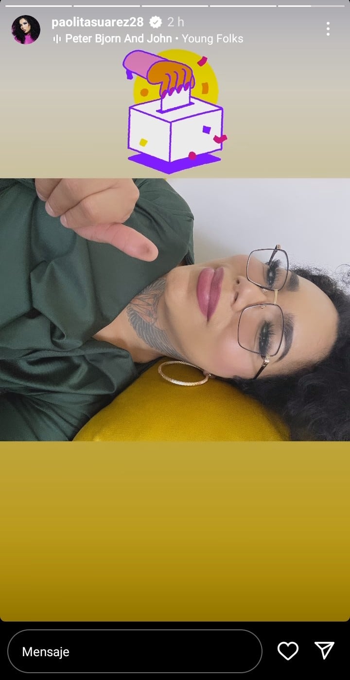 Paolita Suárez ya votó