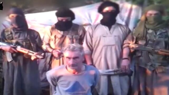 Hervé Gourdel antes de ser ejecutado por el grupo afiliado a EI