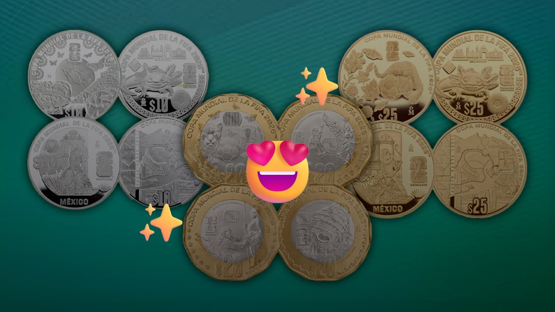Banxico lanza colección de 12 monedas conmemorativas del Mundial 2026