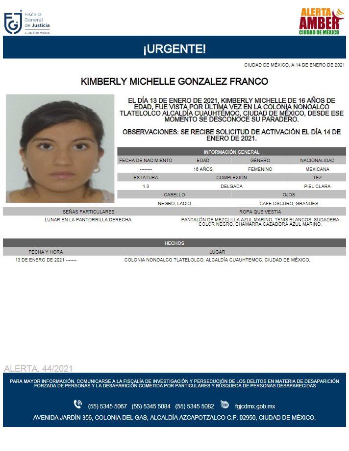 Ficha de búsqueda de Kimberly