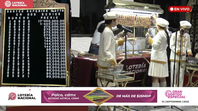 Resultados Sorteo Superior 2778 de Lotería Nacional en vivo: ganadores de hoy 1 de septiembre