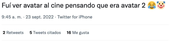 Usuarios fueron a ver reestreno de Avatar 1 pensado que era Avatar 2