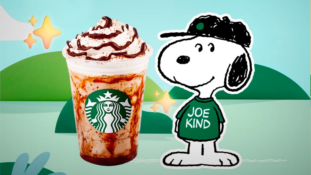 Starbucks enloquece con Peanuts y estrena bebida Joe Kind Snoopy Frappuccino