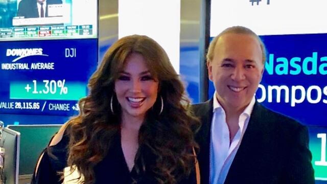 Thalía y Tommy Mottola.
