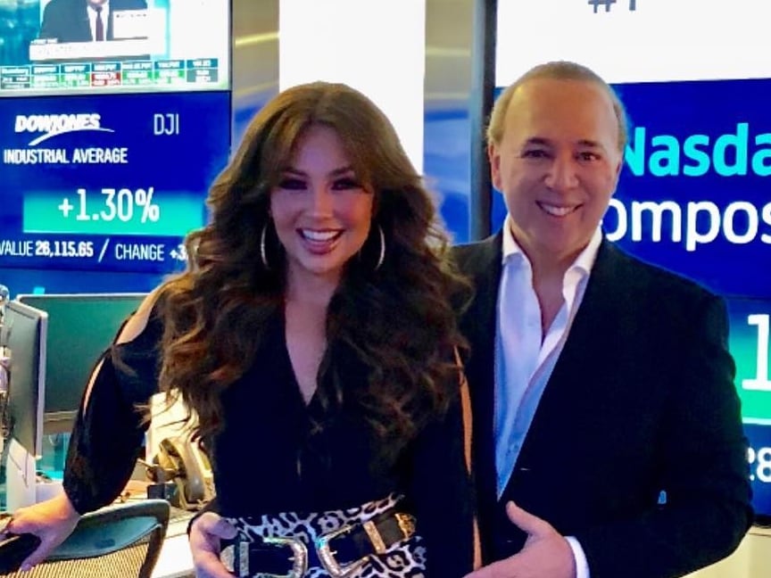 Thalía y Tommy Mottola.