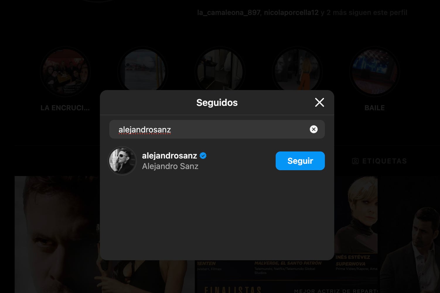 Candela Márquez volvió a seguir a Alejandro Sanz