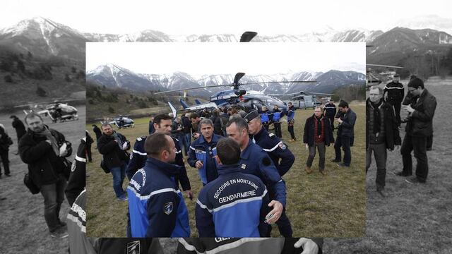 Cuerpos de rescate en los Alpes franceses.