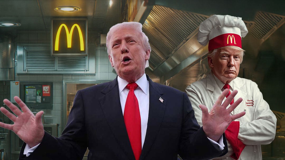 Trump presume su pasado en McDonald’s: “Fui cocinero antes de ser presidente”