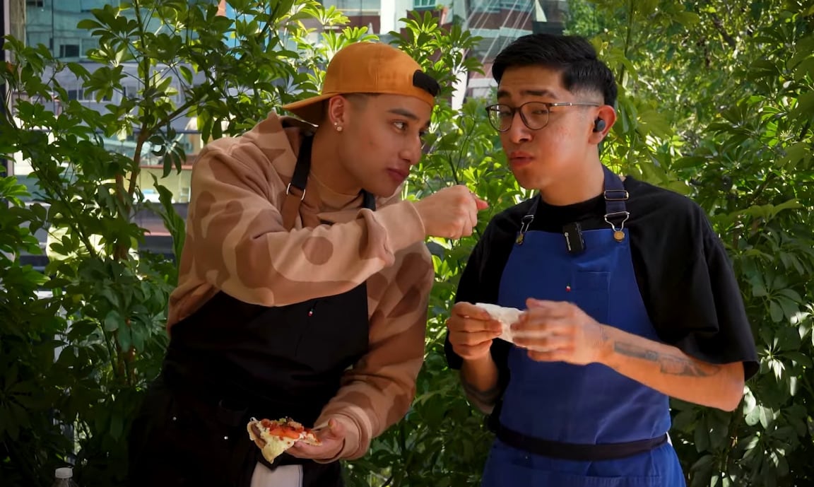 El Malilla con el chef en Proceso.