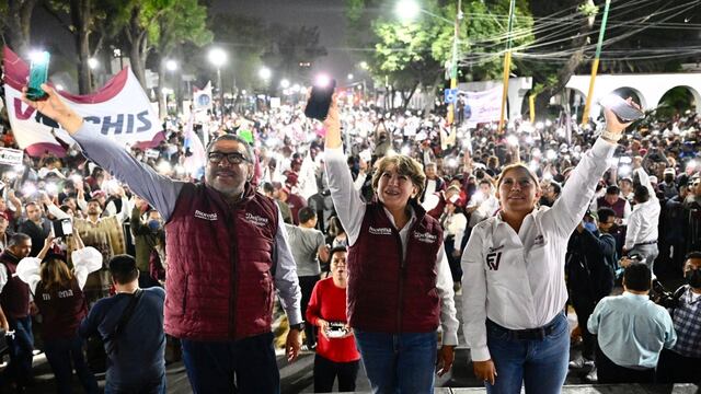 Delfina Gómez, precandidata de Morena a la gubernatura del Edomex, y Horacio Duarte