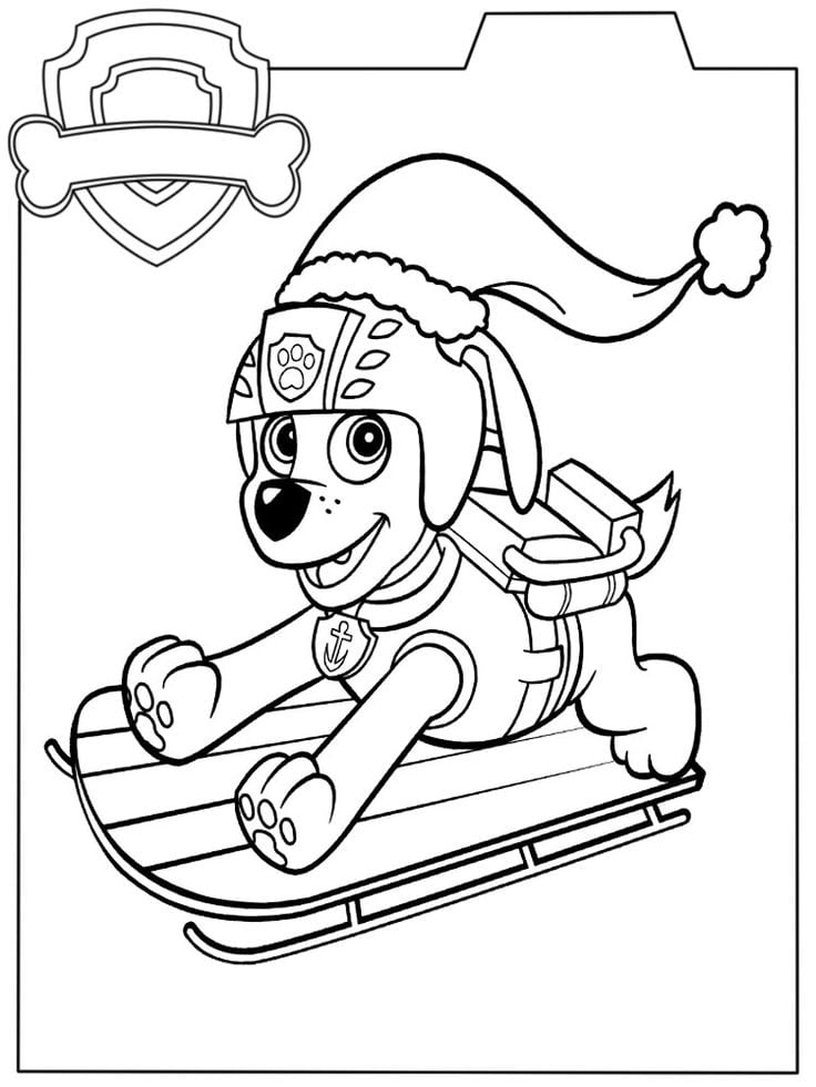 Zuma en trineo Paw Patrol de Navidad