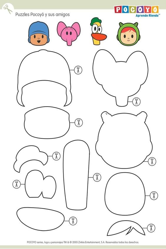 Actividades de Pocoyó para imprimir