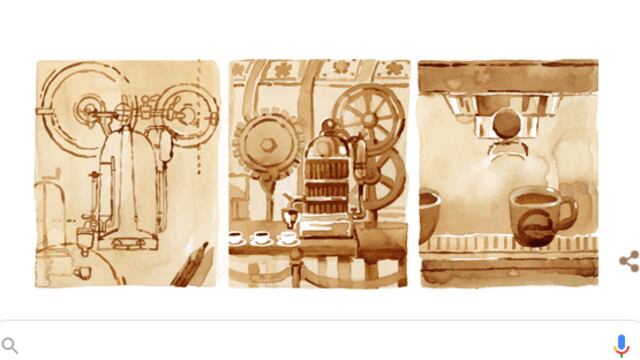 Doodle de Google homenajea a Angelo Moriondo, padre de la máquina de café expreso