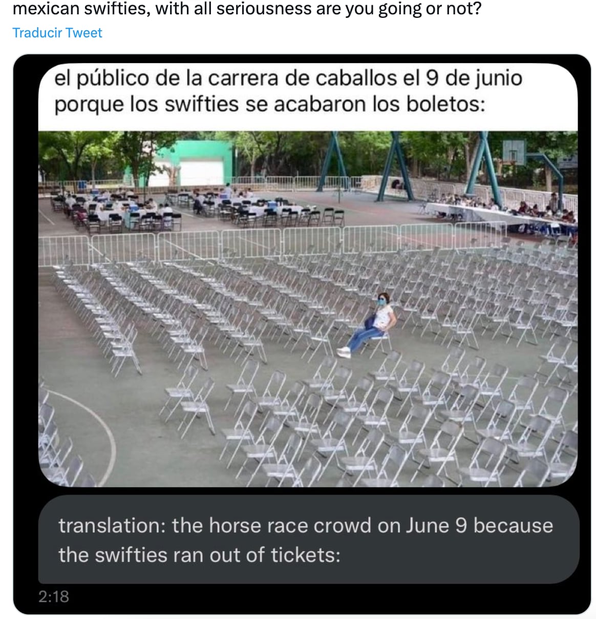 Fans en México de Taylor Swift hacen sold out para una carrera de caballos